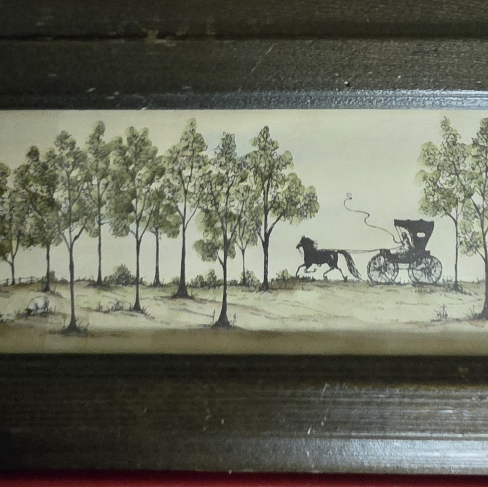 M.B. Frey limited edition signed 03/1,000 print folk art  Amish farm landscape